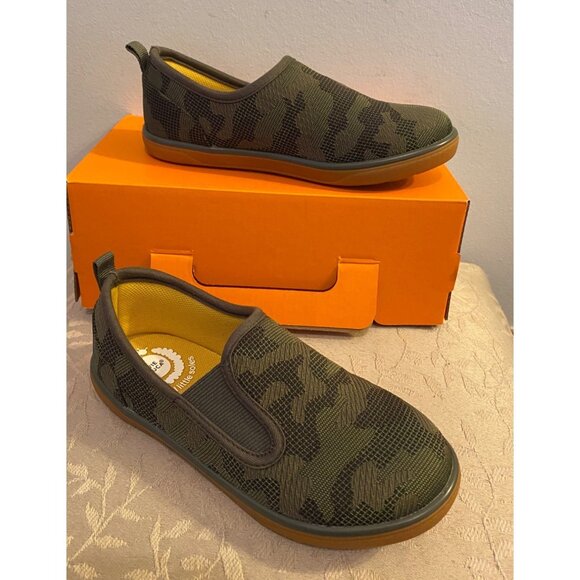 NEW Livie & Luca Joyful Little Soles Kid Camo Green Slip-On Shoes Size 13 - Picture 2 of 9